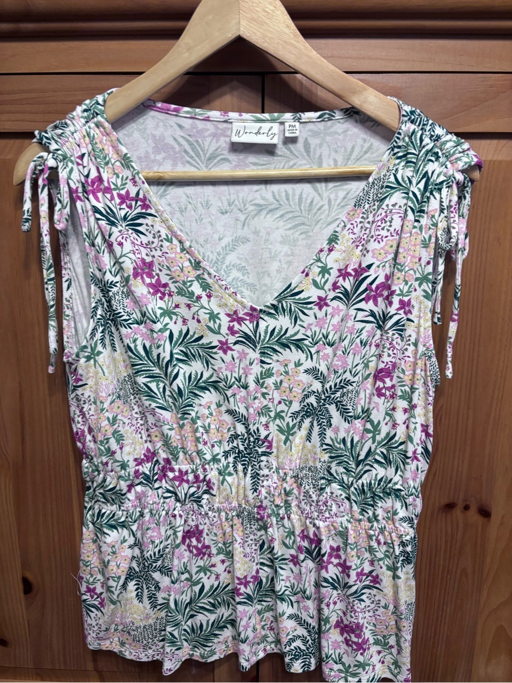 Wonderly Purple and Green Floral Top